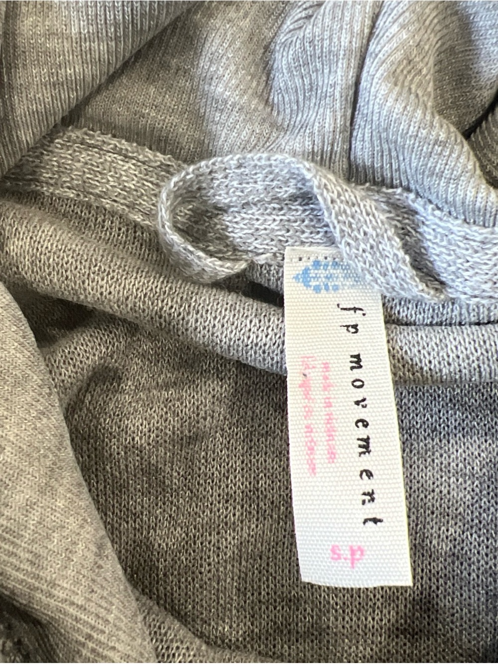 Free People Movement Swingin' It Pullover Poncho Hoodie Sweatshirt Small Gray - Picture 7 of 10